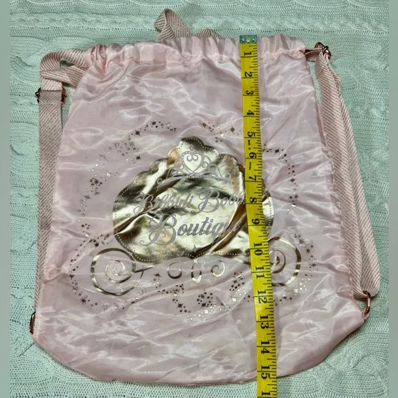 Pink Disney Park Bibbidi Bobbidi Boutique Drawstring Bag & Princess Sash #1062 - Picture 6 of 10